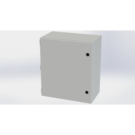 Saginaw Control & Engineering 1/4 Turn Latch Electrical Enclosures, 16 in H, 8 in D, 14 in W, NEMA 3R, 4, 12, 13, Carbon Steel SCE-16148ELJLG